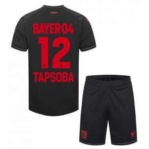 Bayer Leverkusen Edmond Tapsoba #12 Hemmakläder Barn 2023-24 Kortärmad (+ Korta byxor)